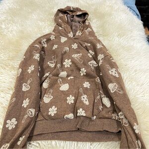 Girls Spring Brown Flower Print
